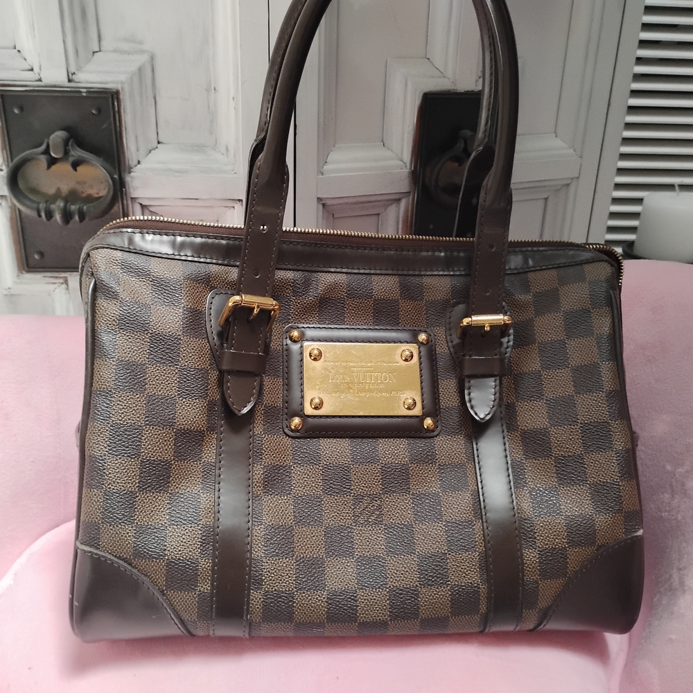 Louis Vuitton Berkeley Damier Ebene Speedy 30 Style Satchel Handbag Tote